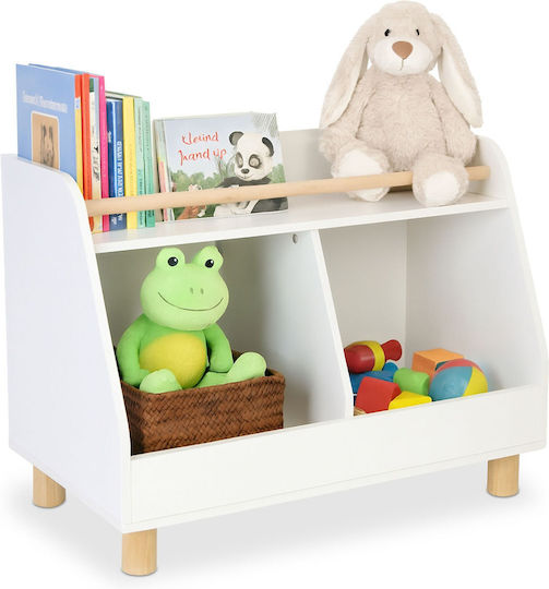 Bibliotecă de Pardoseală din Lemn Albă 53x72x38cm Bibliotecă de Pardoseală din Lemn Albă 53x72x38cm