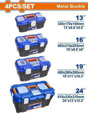 Wadfow Cazul De Instrumente Din Plastic 4 Bucăți