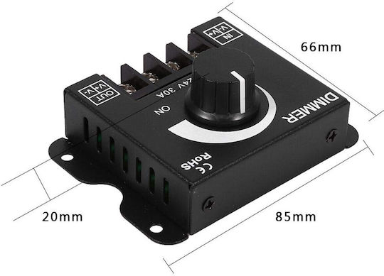 VenCore Wall Mounted Dimmer Switch with Frame LED Strip Rotary 360W