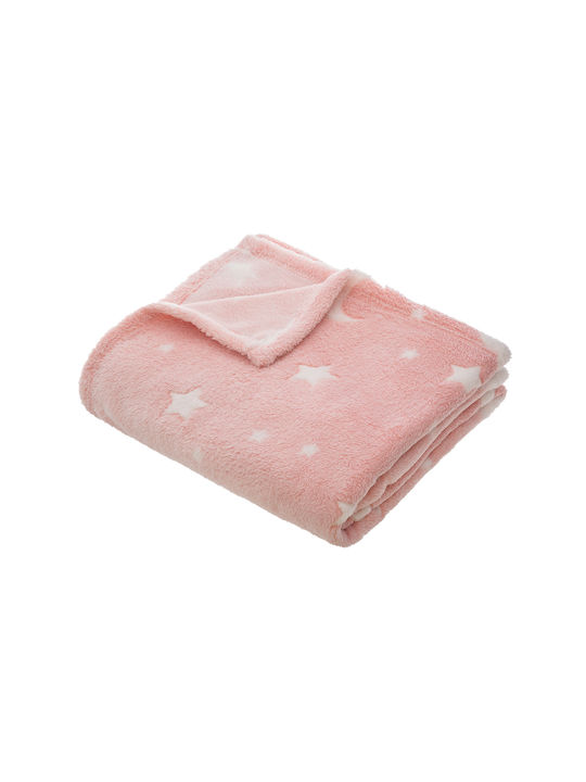 Atmosphera Decke Vlies Leuchtend Rosa 150x125cm