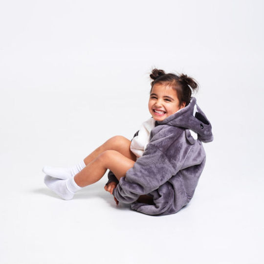 Noxxiez Fleece Kids Blanket Gray 60cm