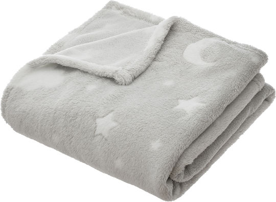 Atmosphera Blanket Fleece Glowing Gray 150x125cm