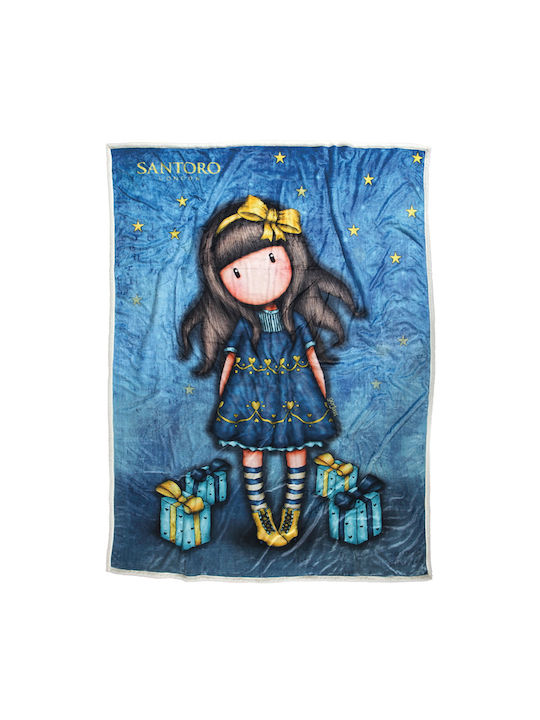 Das Home Κουβέρτα Fleece Just Because Μπλε 160x220εκ.