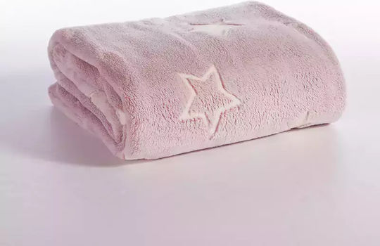Nef-Nef Homeware Blanket Fleece Starlight Glowing Pink 160x220cm