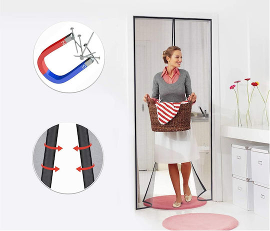 Haustierfreundliches Moskitonetz Tür mit Magnetverschluss 210x80cm Haustierfreundliches Moskitonetz Tür mit Magnetverschluss 210x80cm