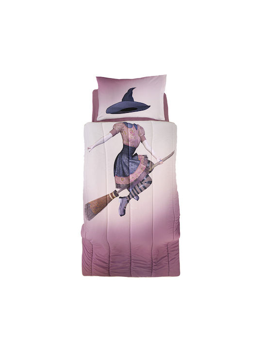 Saint Clair Kids Duvet Set Single with Pillowcase Spell Purple 160x220cm
