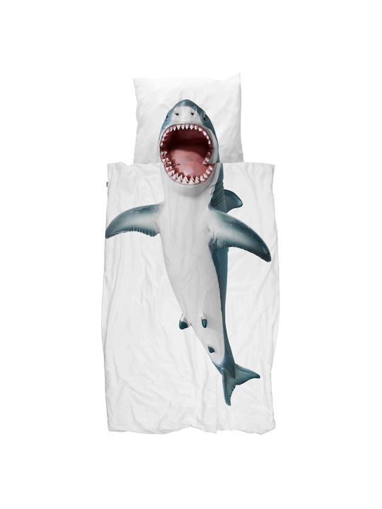 Snurk Kids Duvet Set Single with Pillowcase Blue 160x200cm
