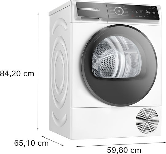 Bosch Serie 8 Στεγνωτήριο 9kg με Αντλία Θερμότητας