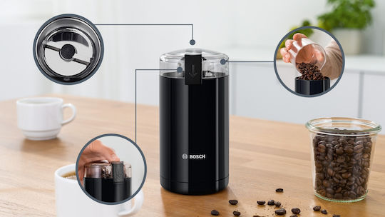Bosch Electric Coffee Grinder 180W for 75gr Beans Black