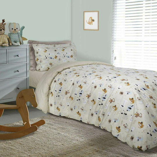 Das Home 4764 Set Kids Duvet Cover Single with Pillowcase Cotton 160x240cm