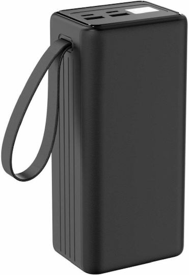 Platinet Power Bank 40000mAh 65W mit 2 USB-A Ausgangsanschlüsse und 2 USB-C Ausgangsanschlüsse Power Delivery Schwarz