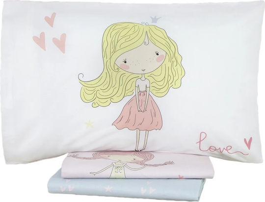 Nima Set Kids Duvet Cover Single with Pillowcase Cotton 160x240cm