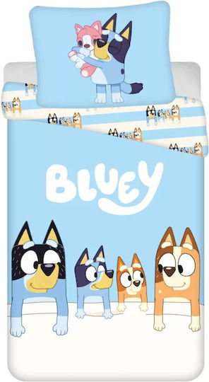 Kids Duvet Cover Single Set Blue