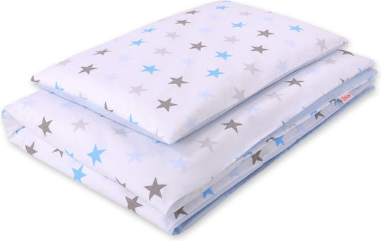Bobono Set Kids Duvet Cover Single Gray and Blue