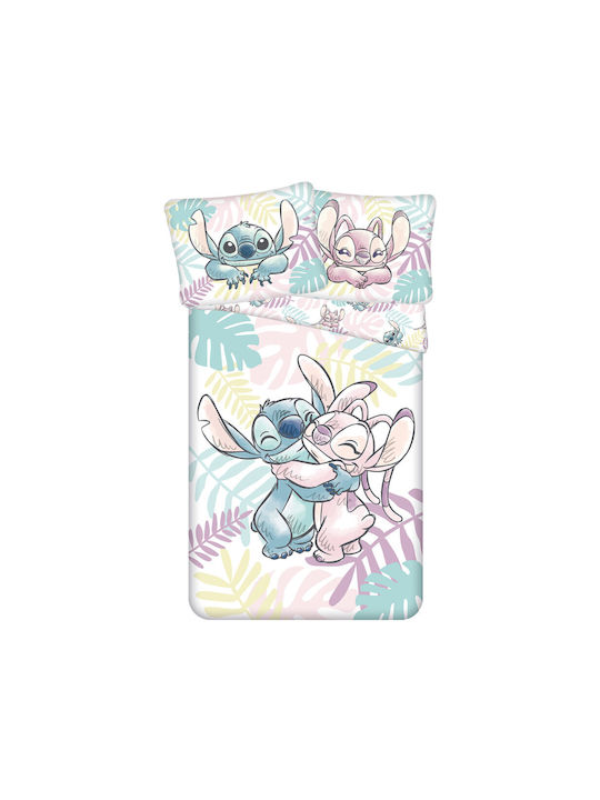 Disney Lilo And Stitch Set Kids Duvet Cover Single with Pillowcase Cotton Multicolored 140x200cm