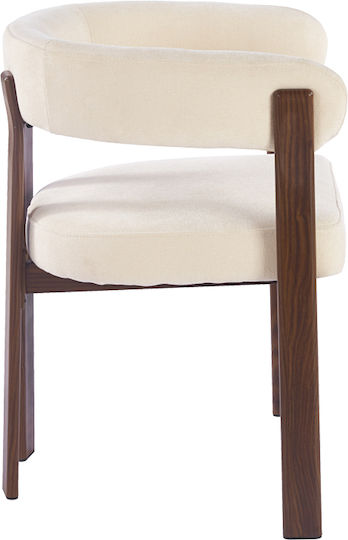 Erebus Dining Chairs with Fabric Upholstery Walnut 2 pcs 64x55x76.5cm