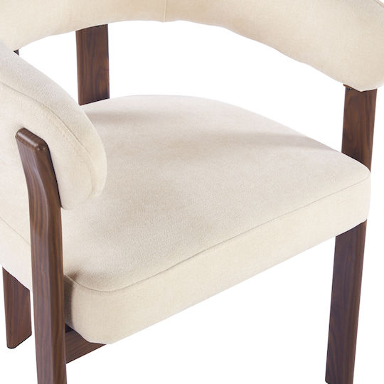 Erebus Dining Chairs with Fabric Upholstery Walnut 2 pcs 64x55x76.5cm