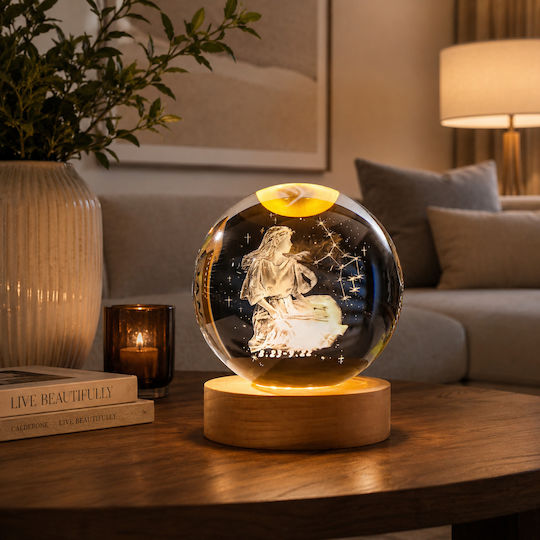 Crystal Ball Warm White Night Light Sphere Decorative Table Lamp Crystal Ball Warm White Night Light Sphere Decorative Table Lamp
