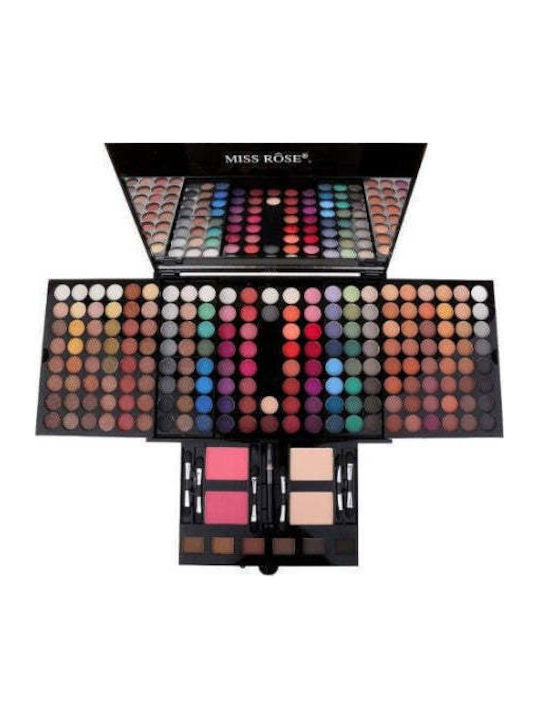 Set De Machiaj Miss Rose 190 Culori Fard De Pleoape Blush Eyeliner Pulbere