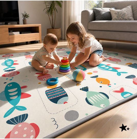 MalPlay Covor Pentru Copii Stele Multicolor 180x200cm