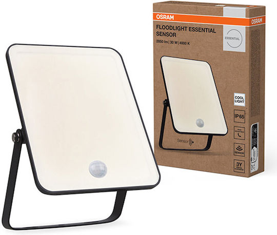 Osram Στεγανός Προβολέας LED 30W Φυσικό Λευκό 4000K με Αισθητήρα Κίνησης IP65