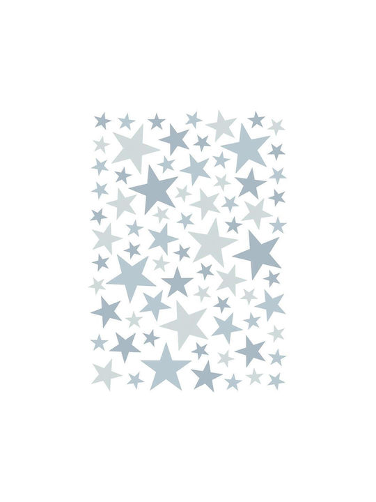 Αυτοκόλλητα Τοίχου Αστέρια Dusty Ice Blue Lilipinso
