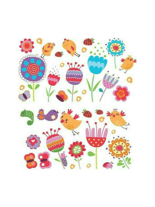 Ango Детска стикерна за стена Стена Birds & Flowers 115x95бр 39бр