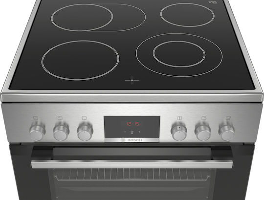 Bosch Herd 66Es mit Keramikkochfeldern B60cm. Inox