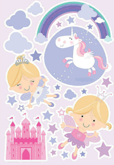Ango Kids Vinyl Wall Sticker Happy Fairies 120x80cm 24pcs