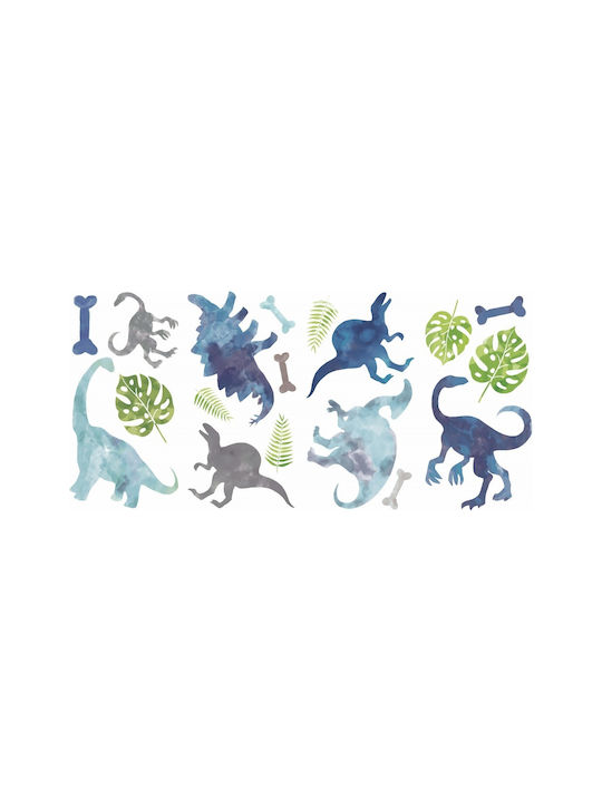 RoomMates Decor Kids Vinyl Wall Sticker Watercolor Dinosaur 27x23cm 18pcs