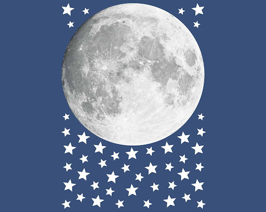 Ango Kids Vinyl Glow-in-the-Dark Wall Sticker Moon 215x80cm