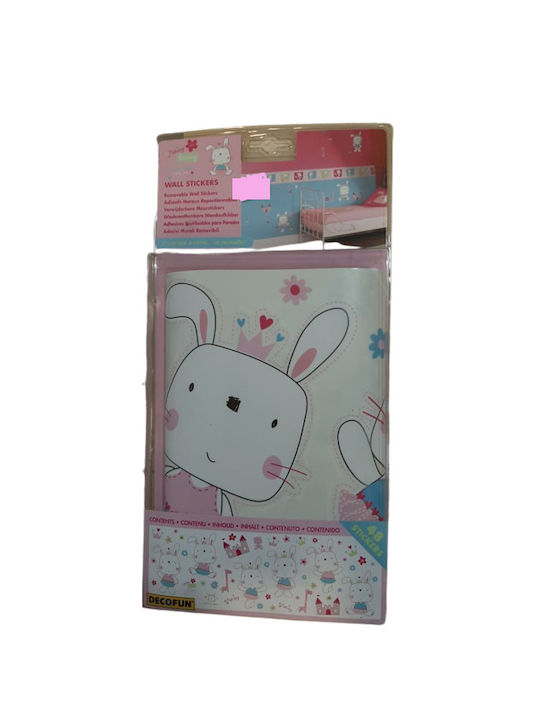 48 Kinder Wandsticker Funny Bunny