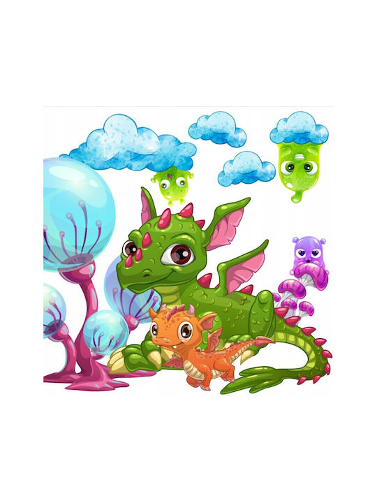 Autocolante Decorative Drăguțe cu Dinozauri pentru Copii 60x120