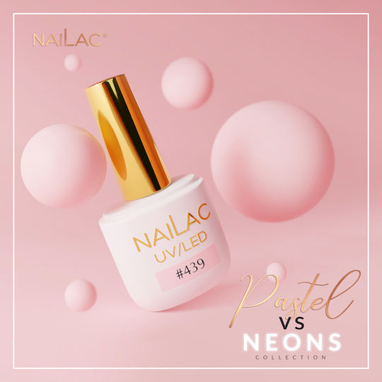 NaiLac Nail Lacquer Lang anhaltende Schnelltrocknende Rosa #439 7ml