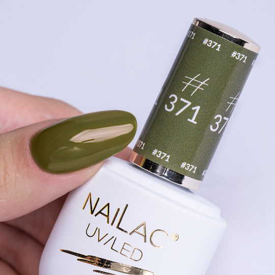 NaiLac Βερνίκι Νυχιών Μακράς Διαρκείας Quick Dry Πράσινο #371 7ml