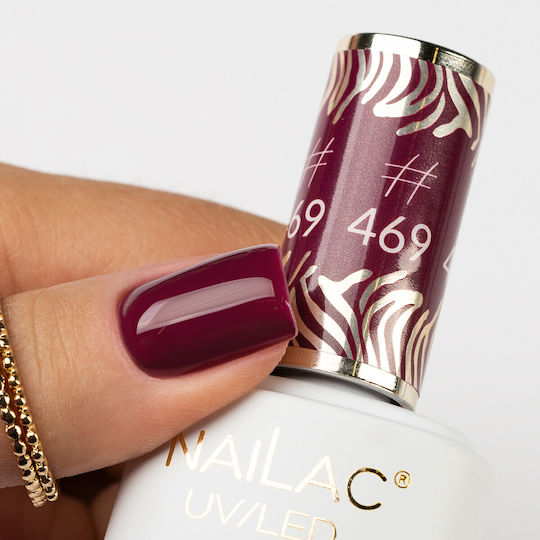 NaiLac Βερνίκι Νυχιών Μακράς Διαρκείας Quick Dry Μπορντό #469 7ml