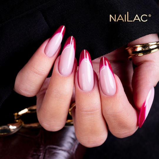 NaiLac Metallisches Nagellack Lang anhaltend Schnelltrocknend Rotes #447 7ml