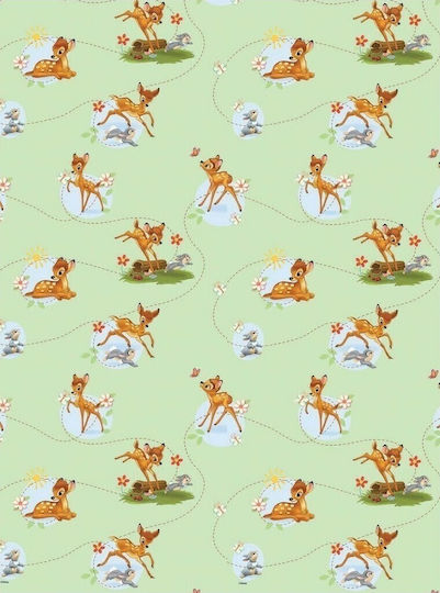 Disney Детска завеса Bambi с презрамки 140x290cm