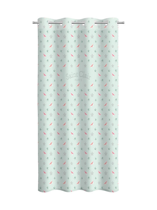 Saint Clair Kinder Vorhang Rosie mit Haken Mint V2 1752030120006 160x240cm
