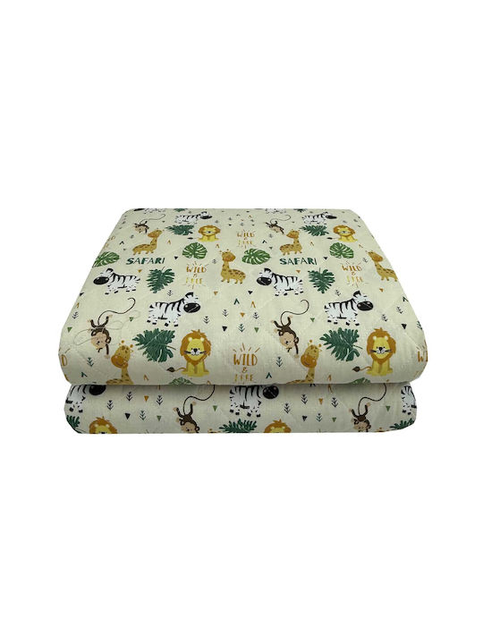 Astron Italy Παιδικό Κουβερλί Μονό Safari & Zoo Πολύχρωμο 160x250εκ.