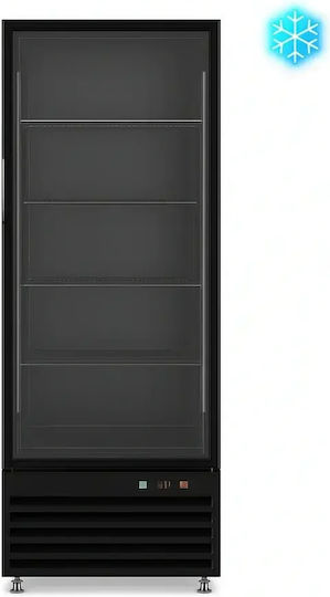 Dynamic Професионален Фризер Дисплей За Сладолед 400л И 250W Черен С Врати П290 х Д60 х В199.8см