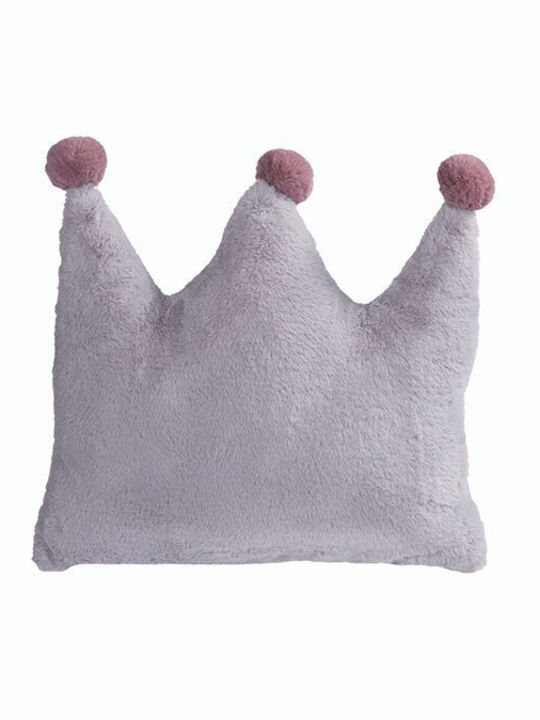 Nef-Nef Homeware Kinder Wurfkissen Crown Grau 40x40cm