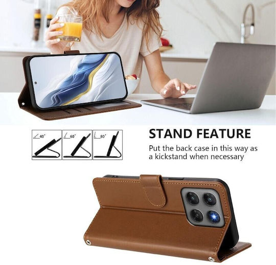 SSCase Brieftasche Braun Motorola Moto G47 5G