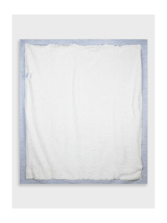 Energiers Knitted Blue Cot Blanket