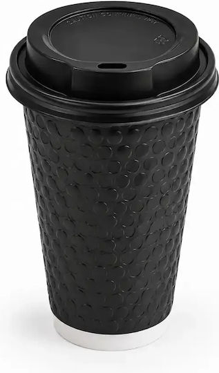 Ecocraft Disposable Paper Black Cup 480ml 25pcs