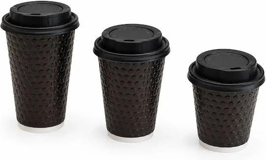 Ecocraft Einwegbecher Papier Schwarz 360ml 25Stück