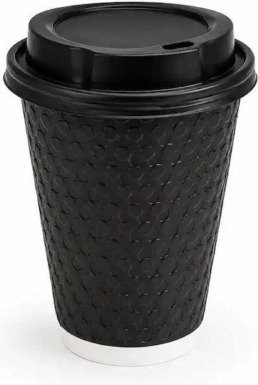 Ecocraft Einwegbecher Papier Schwarz 360ml 25Stück
