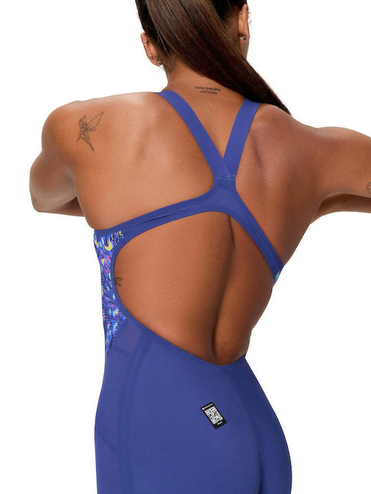 Speedo Fastskin Lzr Pure Valor 2.0 Openback Kneeskin Γυναικείο Αγωνιστικό Ολόσωμο Μαγιό Κολύμβησης Μπλε