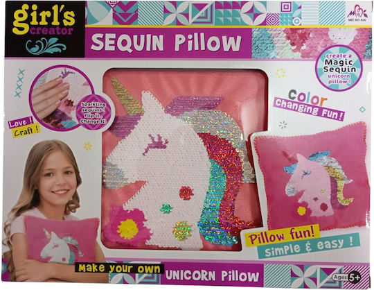 Girl’s Creator – Owl Or Unicorn Sequin Pillow