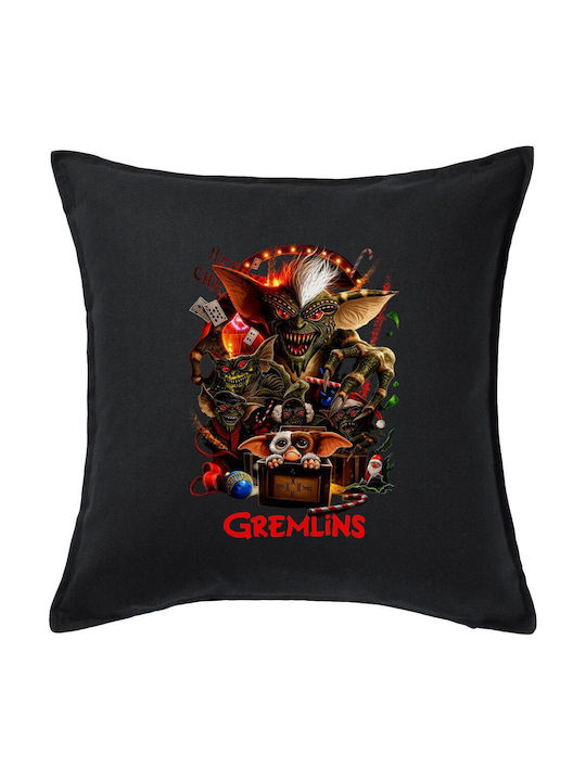 Gremlins Възглавница За Канапе Черна 100% Памук Включено Пълнеж 50x50см